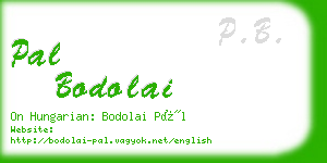 pal bodolai business card